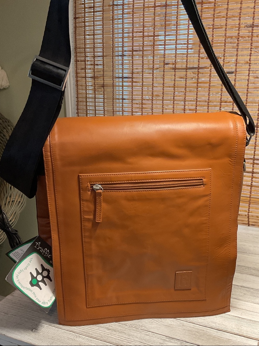 H2CO leather laptop messenger bag Traffic Bag